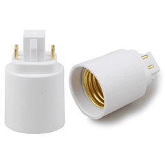 Suporte Adaptador Lampada PL G24d (4 Pinos) -> E27
