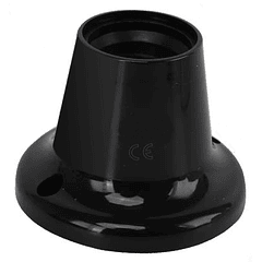 Suporte de Lampada E27 c/ Base PC Inclinado (Preto)