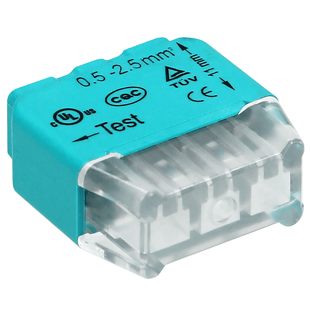 Pack 100x Ligadores Rápidos p/ 3 Fios (Ø 0,75 ~ 2,5mm²) - ORNO 1