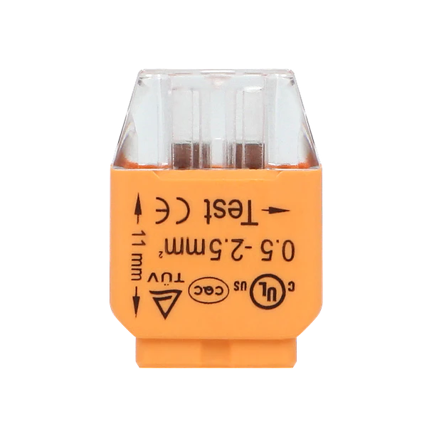Pack 100x Ligadores Rápidos p/ 2 Fios (Ø 0,75 ~ 2,5mm²) - ORNO 3