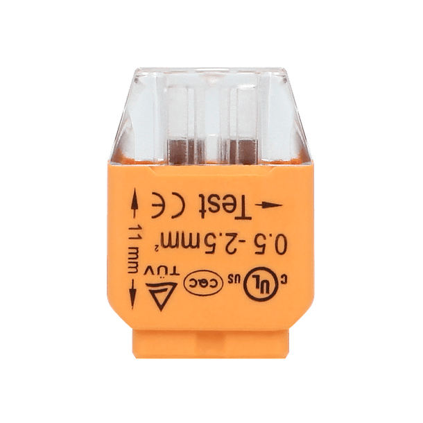 Pack 100x Ligadores Rápidos p/ 2 Fios (Ø 0,75 ~ 2,5mm²) - ORNO 3