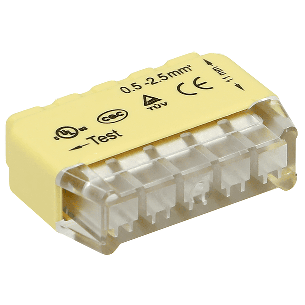 Pack 50x Ligadores Rápidos p/ 5 Fios (Ø 0,75 ~ 2,5mm²) - ORNO 1