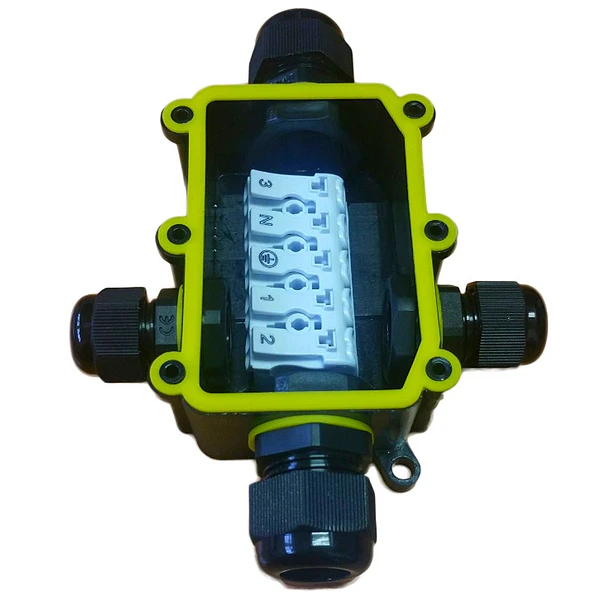 Ligador Estanque c/ Caixa (3 Pinos) 4 Vias 1.0~2.5mm2 IP68 p/ Instalações Eléctricas Exteriores 2