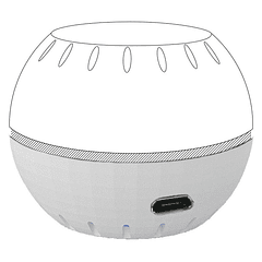 Base Branca c/ Alimentação USB p/ Monitorizador Ambiental Shelly H&T