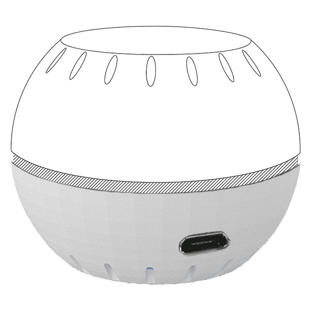 Base Branca c/ Alimentação USB p/ Monitorizador Ambiental Shelly H&T 