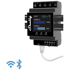 Módulo p/ Calha DIN c/ 4 Relés para Automação de Estores - Shelly Pro Dual Cover PM