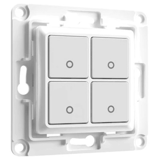 Interruptor de Parede 4 Botões p/ Módulos Shelly (Branco) - Shelly Wall Switch 4 1