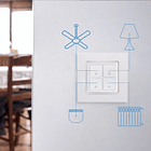 Interruptor de Parede 4 Botões p/ Módulos Shelly (Branco) - Shelly Wall Switch 4 2