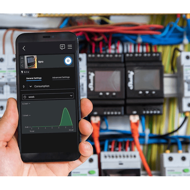 Módulo p/ Calha DIN c/ 4 Relés para Automação Wi-Fi/Bluetooth/LAN - 4x 16A - Shelly Pro 4PM 4
