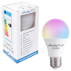Lampada LED Smart Wi-Fi E27 RGB+W 2700K 9W 800Lm - Shelly Duo RGBW