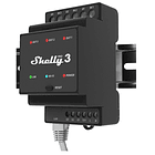 Módulo p/ Calha DIN c/ 3 Relés para Automação Wi-Fi/BT/LAN 110/240VAC 3x16A - Shelly PRO 3 1