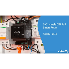 Módulo p/ Calha DIN c/ 3 Relés para Automação Wi-Fi/BT/LAN 110/240VAC 3x16A - Shelly PRO 3