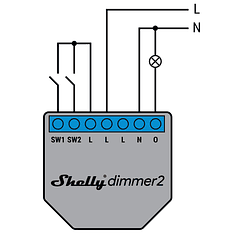 Módulo Controlador Dimmer 2 Inteligente Wi-Fi p/ Iluminação - Shelly Dimmer 2