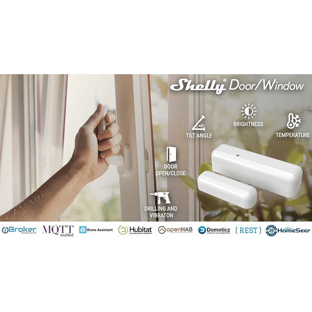 Sensor de Portas/Janelas Inteligente Wi-Fi c/ Notificações à Distância - Shelly Door and Window 2 4