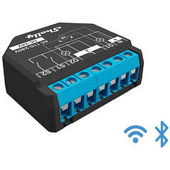 Módulo Interruptor c/ 2 Canais p/ Autom. Wi-Fi/BT c/ Med. Cons. e Contr. Estores - Shelly Plus 2PM