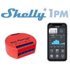 Módulo Interruptor p/ Automação Wi-Fi c/ Medidor de Consumo 110...220V 16A - Shelly 1PM
