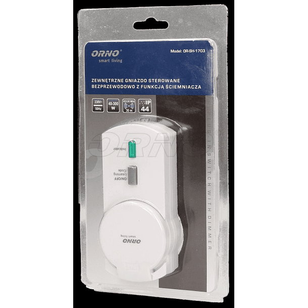 Tomada Telecomandada p/ Uso Exterior c/ Função Dimmer (Smart Living) - ORNO 2