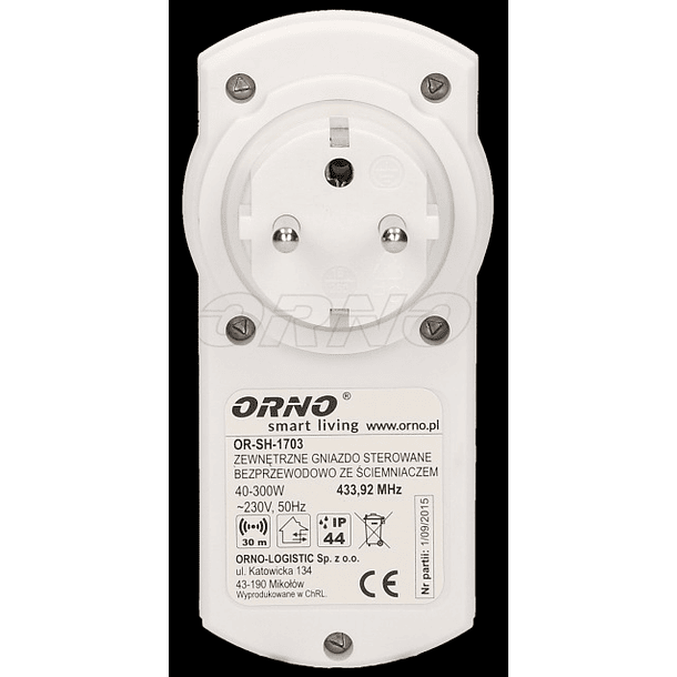 Tomada Telecomandada p/ Uso Exterior c/ Função Dimmer (Smart Living) - ORNO 3