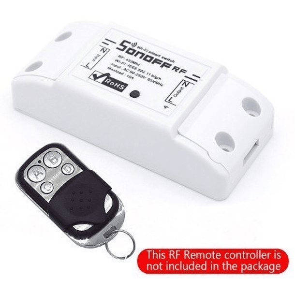 Comutador s/ Fios RF e Wi-Fi p/ Domótica Compativel Amazon Echo, Google Home - Sonoff RFR2 2