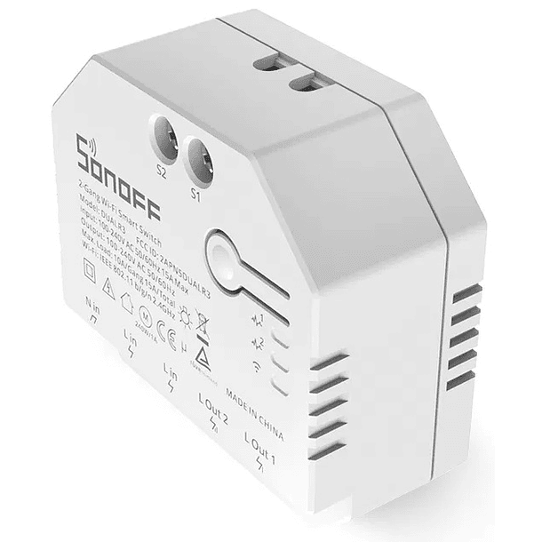 Interruptor Inteligente Wi-Fi de Relé Duplo c/ Medição de Energia - Sonoff DUAL R3 2
