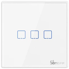 Interruptor Inteligente Parede Wi-Fi T2EU3C-RF (3 Canais) - SONOFF
