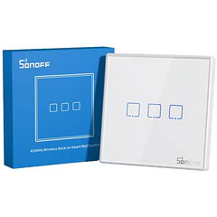 Interruptor Inteligente Parede Wi-Fi T2EU3C-RF (3 Canais) - SONOFF