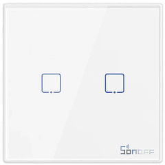 Comando Switch 2 Canais Smart RF Touch de Superfície Autocolante - SONOFF T2EU2C-RF