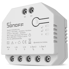 Interruptor Inteligente Wi-Fi de Relé Duplo c/ Controlo de Estores Elétricos - Sonoff DUAL R3 LITE