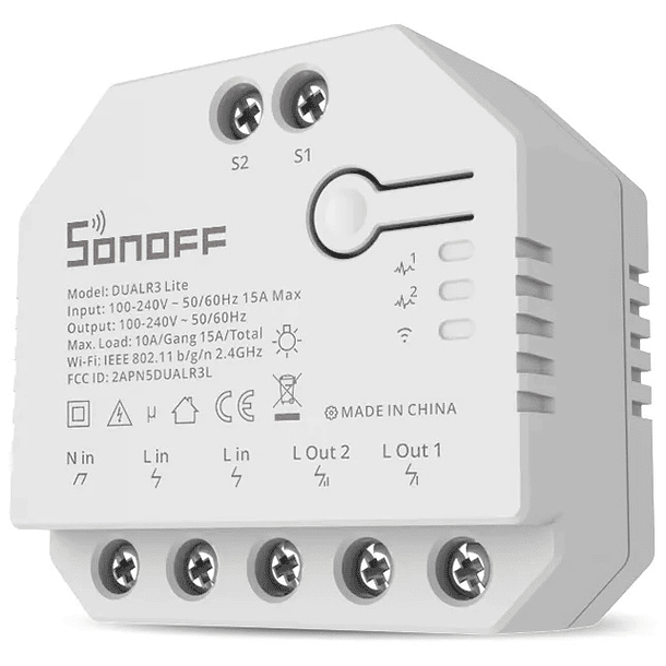 Interruptor Inteligente Wi-Fi de Relé Duplo c/ Controlo de Estores Elétricos - Sonoff DUAL R3 LITE 2