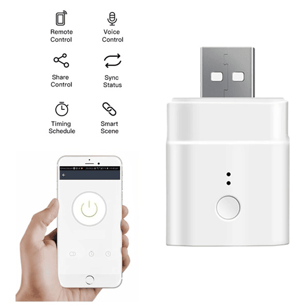 Adaptador USB 5V Inteligente s/ Fios Wi-Fi - Sonoff Micro 1