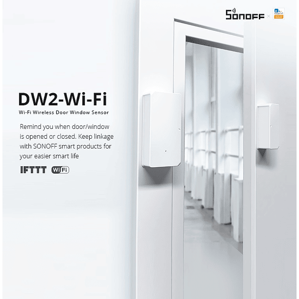 Sensor de Alarme de Portas e Janelas Inteligente s/ Fios Wi-Fi - Sonoff DW2 3