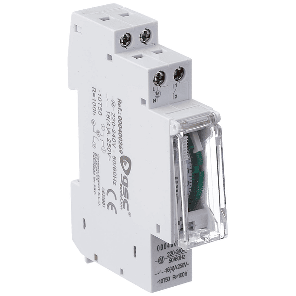 Temporizador Diário (24h) Mecânico 3500W p/ DIN 1