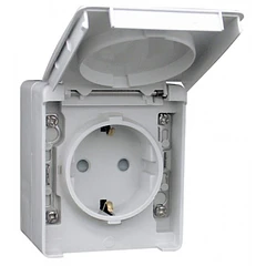 Tomada 2P+T SCHUKO 16A 250V c/ Alvéolos Protegidos Série Estanque48 - EFAPEL