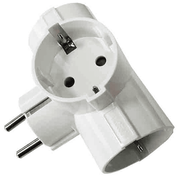 Tomada Tripla c/ Terra 16A 250V 