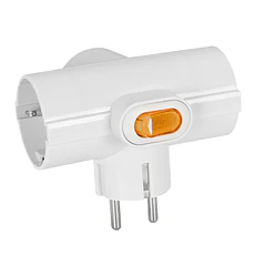 Tomada Tripla c/ Terra 16A 250V c/ Interruptor ON-OFF