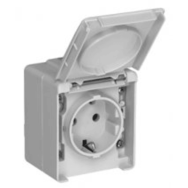 Tomada 2P+T SCHUKO 16A 250V Série Estanque48 - EFAPEL 