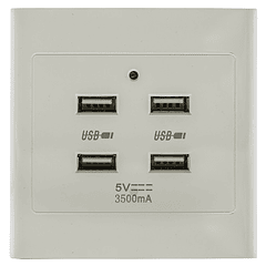 Tomada de Parede Saliente c/ 4 USB