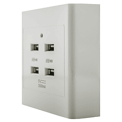 Tomada de Parede Saliente c/ 4 USB