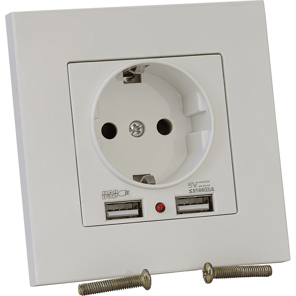 Tomada Interior de Parede c/ 2 USB 1