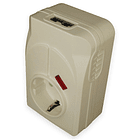 Tomada Protectora Contra Sobrecargas 3500W 16A c/ Fichas Telefone 1