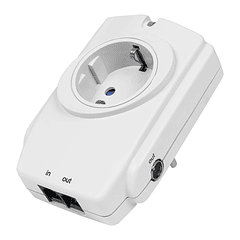 Tomada Protectora Contra Sobrecargas 3500W 16A c/ Fichas TV e Telefone