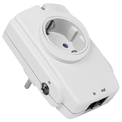 Tomada Protectora Contra Sobrecargas 3500W 16A c/ Fichas TV e Telefone