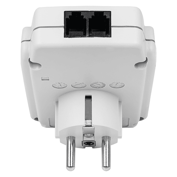 Tomada Protectora Contra Sobrecargas 3500W 16A c/ Fichas TV e Telefone 3