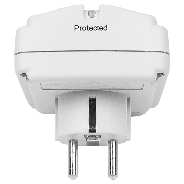 Tomada Protectora Contra Sobrecargas 3500W 16A c/ Fichas TV e Telefone 4