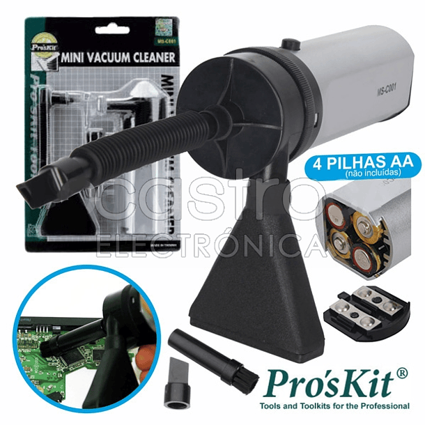 Mini Aspirador Portátil a Pilhas - Proskit 1