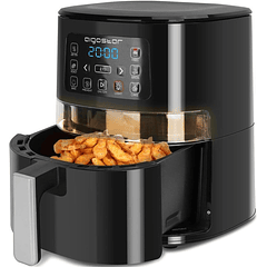 Fritadeira Eléctrica s/ Óleo c/ Janela 1600W 4L (Preto)