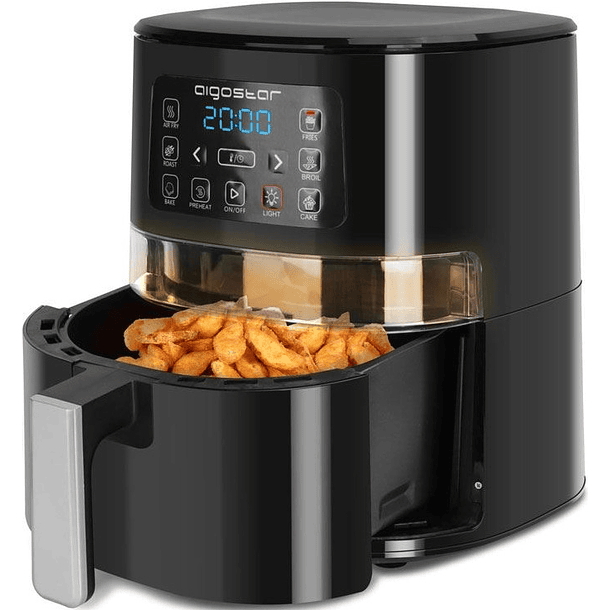 Fritadeira Eléctrica s/ Óleo c/ Janela 1600W 4L (Preto) 1