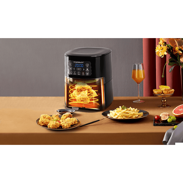 Fritadeira Eléctrica s/ Óleo c/ Janela 1600W 4L (Preto) 3