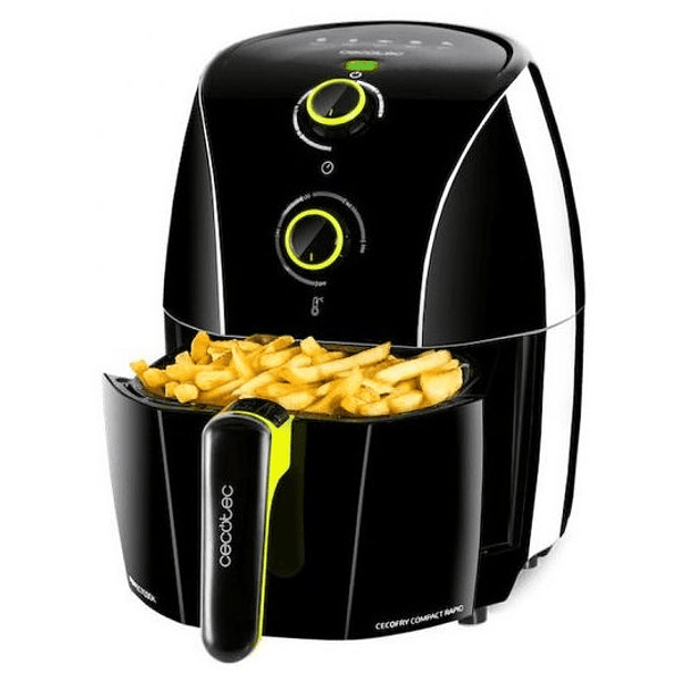 Fritadeira Eléctrica Compacta Preto (1,5L) Cecofry Compact Rapid - CECOTEC 1