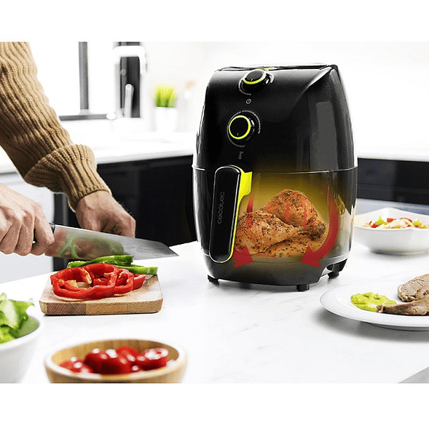 Fritadeira Eléctrica Compacta Preto (1,5L) Cecofry Compact Rapid - CECOTEC 2